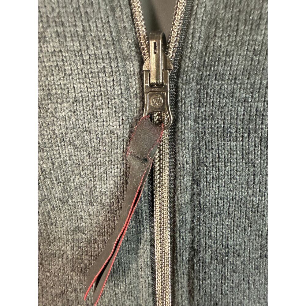 Lululemon Both Ways Bomber Reversible Black Gray Size 4/6 Fleece Satin Full Zip - Picture 6 of 9